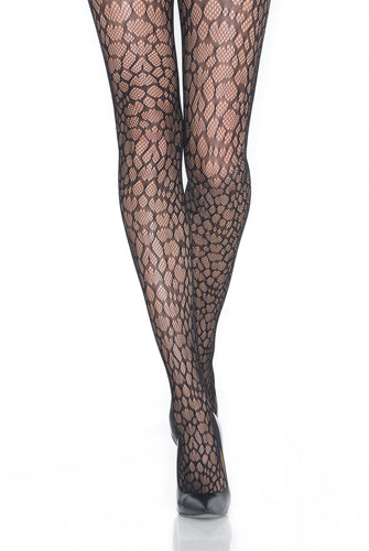 Fishnet stockings with decorative lace LUCREZIA 20 DEN