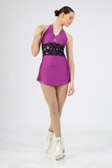 Mondor Signature #2606 Beaded Skating Dress - Shocking Coral