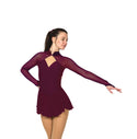 Solitaire Strappy Unbeaded Skating Dress - Port