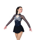 Solitaire Strappy Super Beaded Skating Dress - Navy