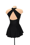 Solitaire Tapered Cut Unbeaded Skating Dress - Black