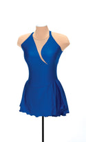 Solitaire Tapered Cut Unbeaded Skating Dress - Royal Blue