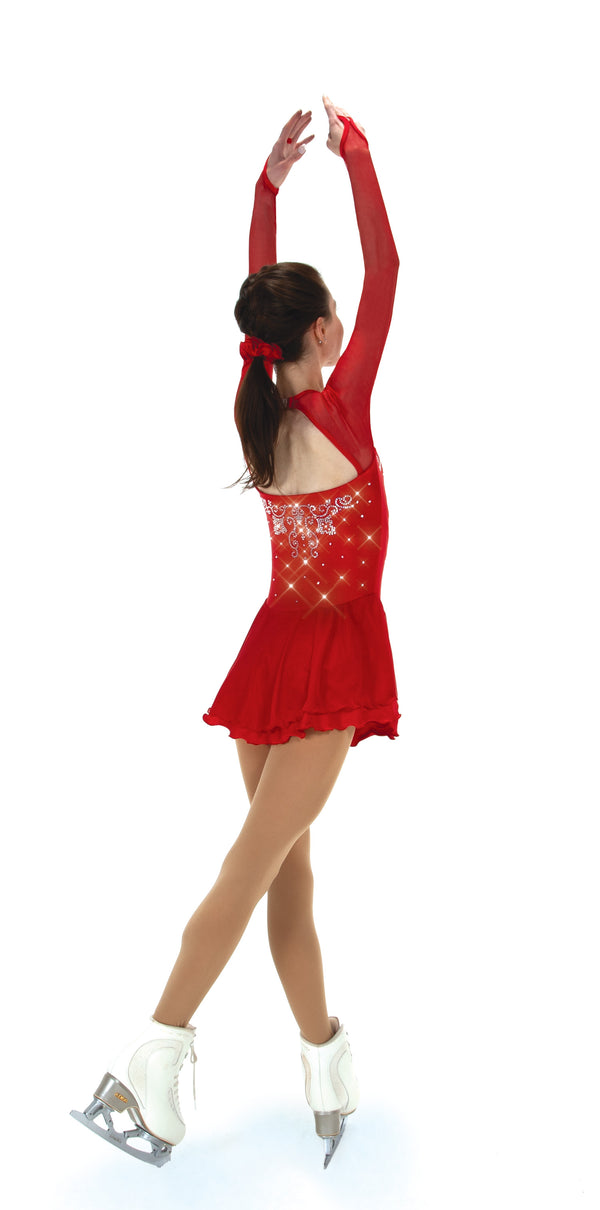 Solitaire Sweetheart Fancy Beaded Skating Dress - 6 Colors