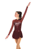 Solitaire Sweetheart Fancy Beaded Skating Dress - 6 Colors