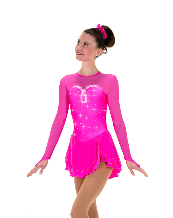 Solitaire Sweetheart Loop Beaded Skating Dress - 6 Colors