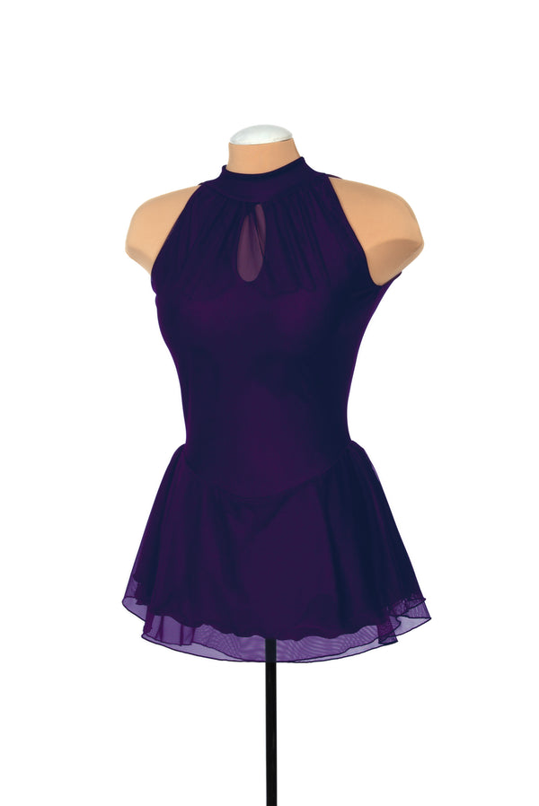 Solitaire Keyhole Skating Dress - Purple