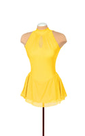 Solitaire Keyhole Skating Dress - Yellow