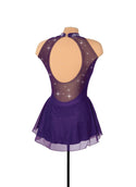 Solitaire Keyhole Skating Dress - Purple