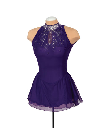 Solitaire Keyhole Skating Dress - Purple