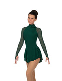 Solitaire Classic High Neck Skating Dress - Hunter Green