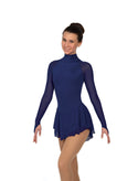 Solitaire Classic High Neck Skating Dress - Navy Blue