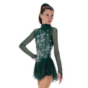 Solitaire Classic High Neck Skating Dress - Hunter Green