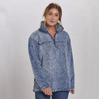 Ready to Ship Sherpa Pullover - Frost Navy