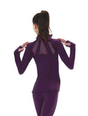 Solitaire Supplex Mesh Inset Unbeaded Jacket - Aubergine