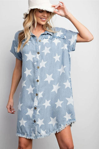 Ready to Ship Stars Denim Dress