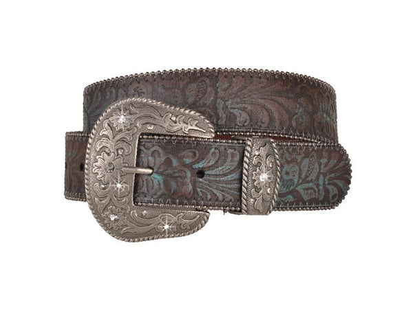 Ready to Ship Rhinestone Western Leather Belt