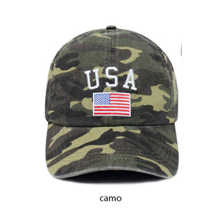 Ready to Ship Camo US Flag Ballcap