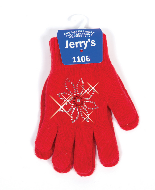 Jerry's Ready to Ship Crystal Snow Daisy Gloves - Red