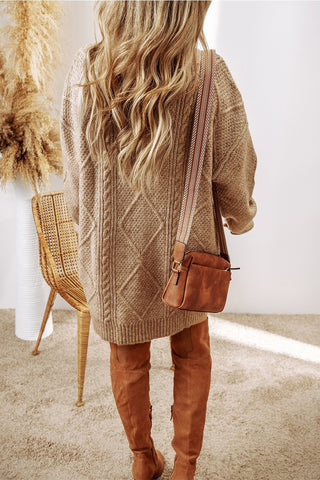 Ready to Ship Cable Knit Sweater Dress