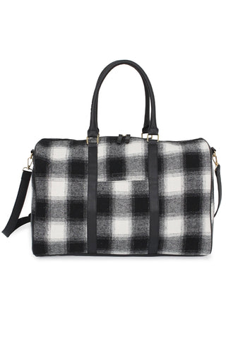 Ready to Ship Buffalo Plaid Duffle Bag