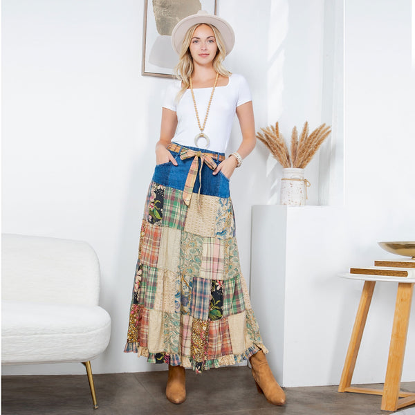 Ready to Ship Patchwork Skirt