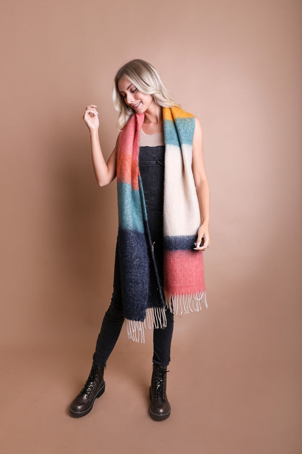 Ready to Ship Color Block Scarf