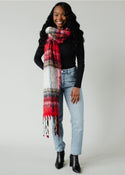 Ready to Ship Plaid Scarf - Red