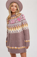 Ready to Ship Fair Isle Sweater Dress