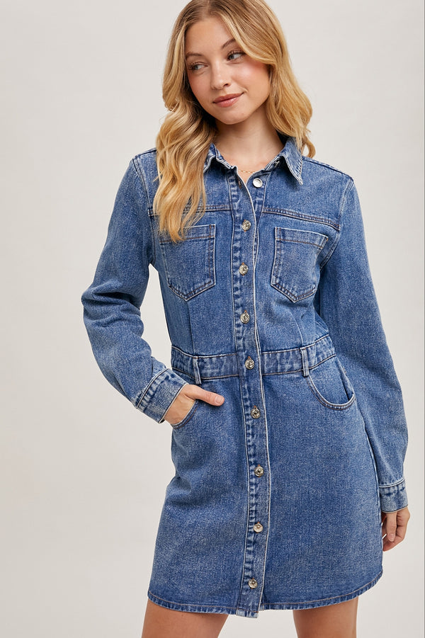 Ready to Ship Denim Dress