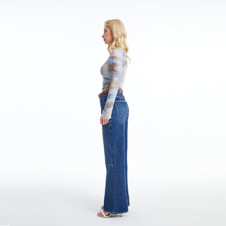 Ready to Ship Wide Leg Jeans