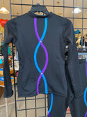 Jerry's Ready to Ship Ribbonette Fleece Crystal Skating Jacket - Purple/Ocean