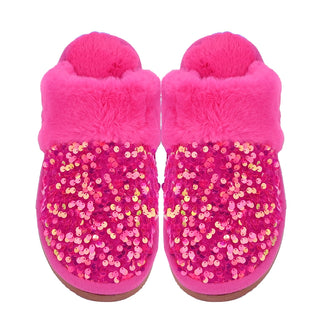 CC Beanie Ready to Ship Sequin Slippers - Pink