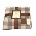 Buffalo Plaid Sherpa Throw Blanket - Pink/Grey