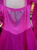 Solitaire Ready to Ship Sweetheart Super Beaded Skating Dress - Bright Pink