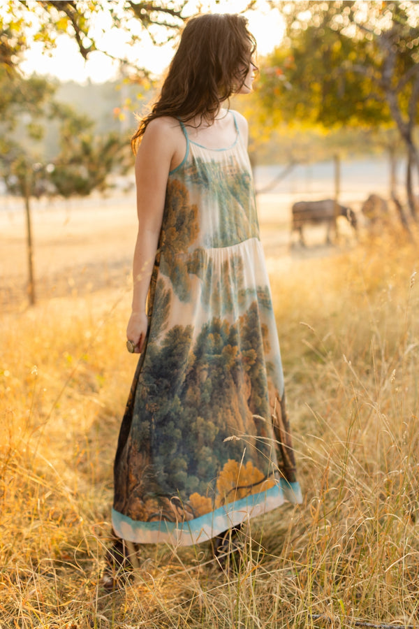 Ready to Ship Awakening Bohéme Landscape Slip Dress