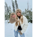 CC Beanie Ready to Ship Sherpa Convertible Mittens - Ivory