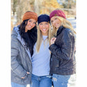 CC Beanie Ready to Ship Flecked Fuzzy Lined Headband - Denim