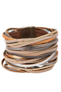 Saachi Ready to Ship Multi Strand Bracelet - Brown