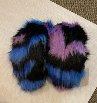 Fuzzy Soakers Ready to Ship Blue & Purple Crazy Fur Soakers