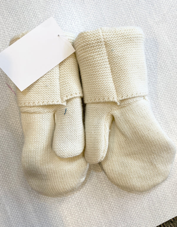 Made Again Upcycled Sweater Mittens - Ivory