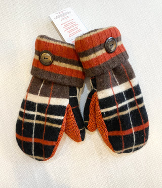 Made Again Upcycled Sweater Mittens - Pumpkin Spice