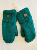 Made Again Upcycled Sweater Mittens - Emerald