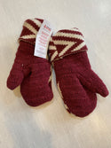 Made Again Upcycled Sweater Mittens - Burgundy