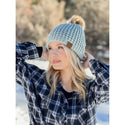 CC Beanie Ready Ship Waffle Pom Hat - Winter Mint